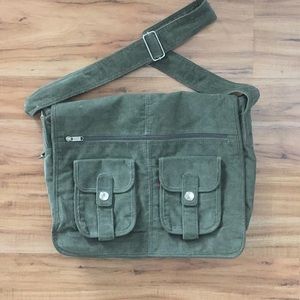 Levi's Corduroy Olive Green Messenger Bag